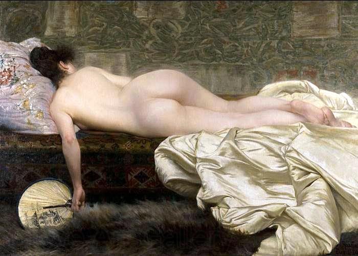 Rodolfo Amoedo Study of a woman France oil painting art